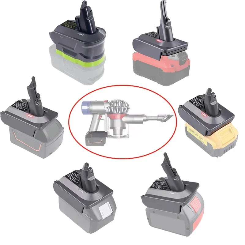Batterieadapter für Dyson V6 V7 V8 Staubsauger für Makita/Dewalt/Milwaukee/Bosch/Ryobi/Black&Decke 18V Li-Ionen-Akku Image