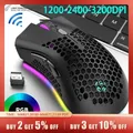 Bm600 wiederauf ladbare gaming maus usb 2 4g wireless rgb licht wabe gaming maus desktop pc computer