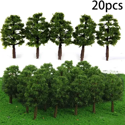20 stücke Modellbaum künstliche Mikro landschaft Simulation Dekoration Baum Eisenbahn Modell