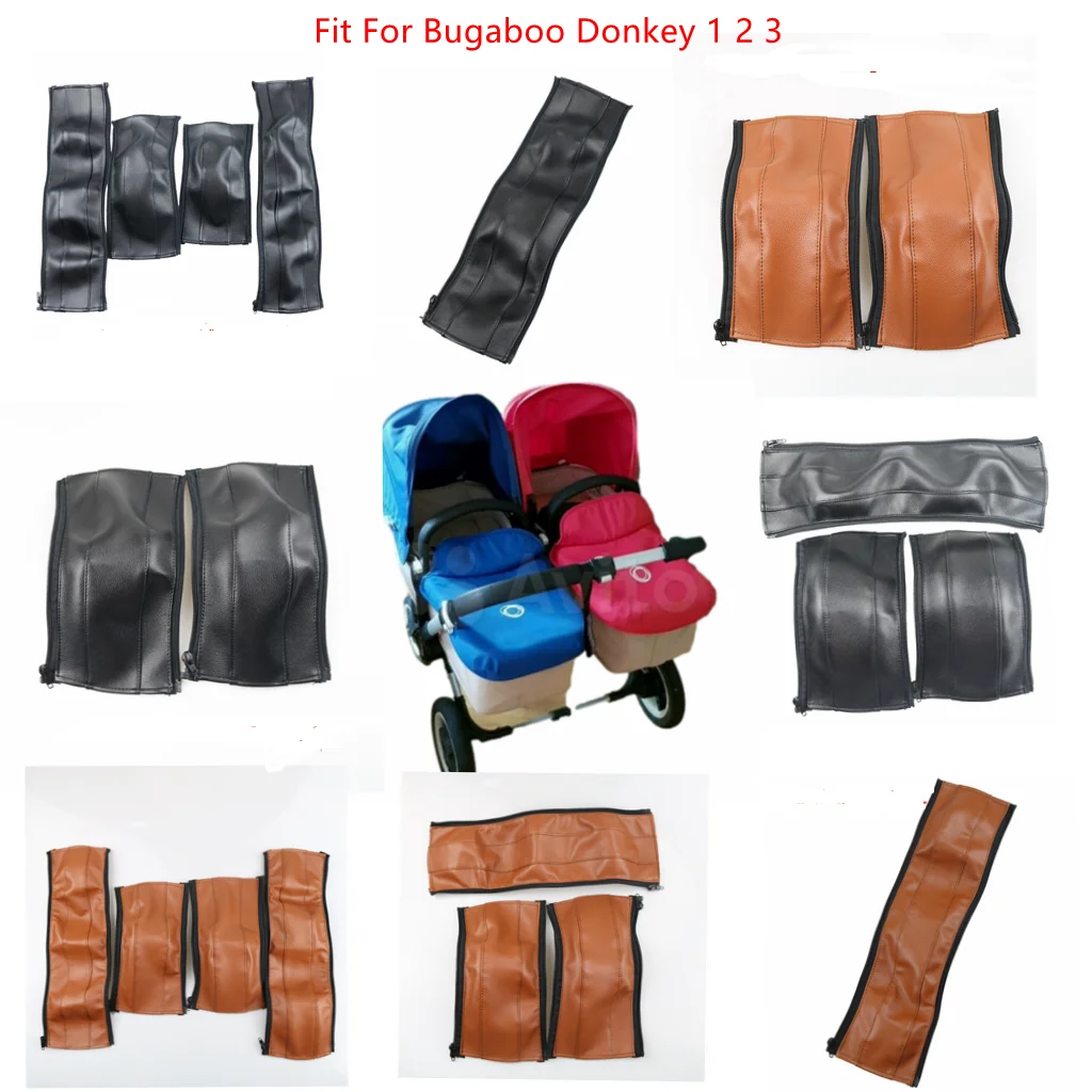 PU-Lederhüllen für Bugaboo Donkey 1 2 3 5 Kinderwagen, Armlehnen, Schutzhülle, Griffe, Stoßfängerabdeckungen, Kinderwagenzubehör Image
