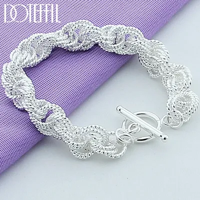 Doteffil Marken design 925 Sterling Silber 24 Karat Gold Charm Armband exquisiten Schmuck Silber für