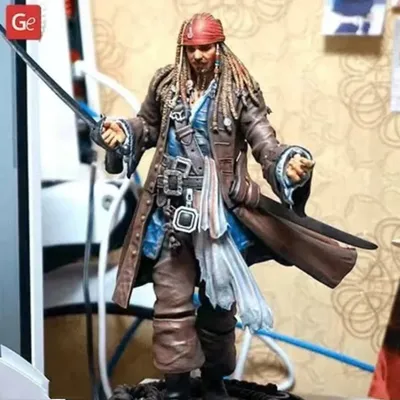 Fluch der Karibik Harzfigur Modellbausatz Maßstab 1:24 75 mm Montage unmontierte Dioramen unbemalte Statuetten Spielzeug Image
