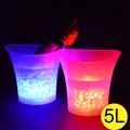 5l 6 Farbe LED-Eis kübel wasserdicht Kunststoff leuchten Champagner Bier Eimer für Bars Nachtclubs