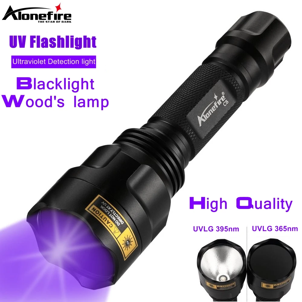 Lguv 365 395nm LED-Taschenlampe ultraviolett unsichtbare Tinte Marker Katze Hund Urin Tinea Leckage Erz Geld Skorpion Fluoreszenz Fackel Image