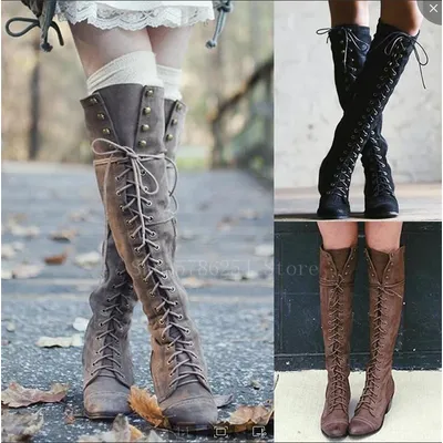 Medieval Kostüm Ritter Stiefel Viking Cosplay Larp Schuhe PU Leder Warrior Frauen Cosplay Phantasie Image