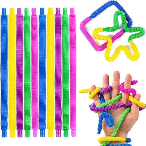 5/10pcs Pop Tubes sensorisches Spielzeug Mini Stretch Tubes Zappeln Spielzeug Feinmotorik Lernen