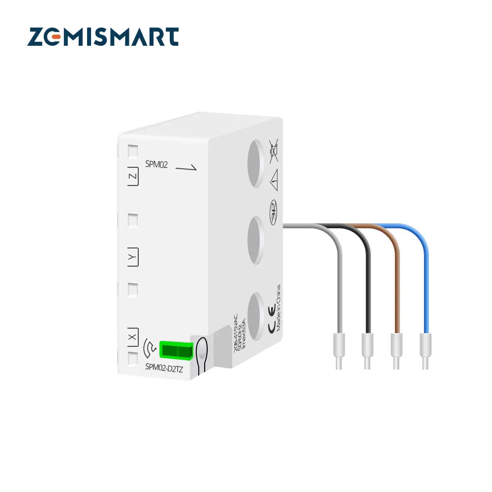 Zemismart Zigbee 3-Phasen-Stromzähler 63 A Smart Power Consumption Monitor Sensor Smart Life App-Steuerung Image