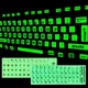 Leuchtende Tastatur Buchstaben Aufkleber Zubehör für Laptop PC Desktop-Tastatur Nachtlicht staub