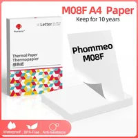 100 Blatt Phomemo offizielles Thermopapier a4 Thermo faxgerät Papier 10 Jahre falten Papier für m08f