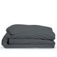 Housse de couette unie en percale de coton anthracite 240x260cm