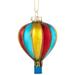 3.75" Shiny Multicolor Hot Air Balloon Glass Christmas Hanging Ornament