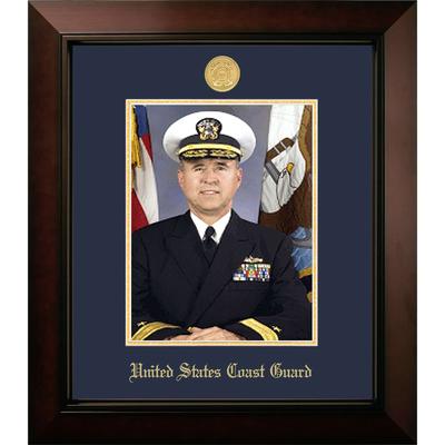 Patriot Frames Coast Guard 8x10 Portrait Legacy Frame with Gold Medallion