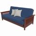 Denali Queen Warm Cherry Futon Set with Stratus Mattress and Cover