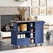 Kitchen Island Cart with Storage Cabinet and Two Locking Wheels, Microwave cabinet, Floor Standing Buffet Server Sideboard