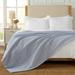 Market & Place Cotton Waffle Weave Striped Bed Blanket