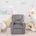 Kids Push Back Recliner Chair with Headrest, Footrest & Cup Holders, Toddler Recliner for Children of Age 3+, Boys, Girls