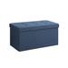 Navy Blue Storage Ottoman - 30"L x 15"W x 15"H