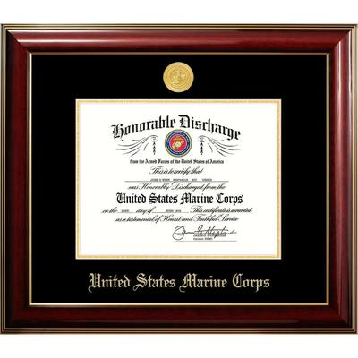 Patriot Frames Marine 8.5x11 Discharge Classic Frame with Gold Medallion