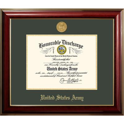 Patriot Frames Army 8.5x11 Discharge Classic Frame with Gold Medallion