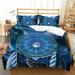 Wolf and Dream Catcher Painting Duvet Cover Set Blue Home Textiles Polyester Quilt Cover Set Full (80 x90 )