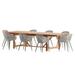 Amazonia 9 Piece Rectangular Patio Dining Set W/Grey Aluminium Chairs