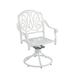 Clihome Patio Cast Aluminum Dinning Swivel Chair (Set of 2) White