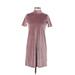 Madewell Casual Dress - Shift Mock Short sleeves: Pink Print Dresses - Women's Size 2X-Small