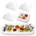 NUOLUX Hemoton Inflatable Serving Bar and Mesh Food Tent Set Buffet Salad Fruit Plate Tray Food Drink Holder for BBQ Picnic Pool Outdoor (1 Salad Bar 1 Square Salad Bar and 3 Square Food Umbrellas)