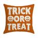 Hallowee n Pillow Covers Pumpkin Text Pattern Hallowee n Linen Pillowcase Cartoon Funny Festival Sofa Cover Combination (Without Pillow And Stuffing)