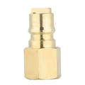 Brass 3/8 Inch Quick Gas Propane Quick Regulator Connector Kit Shutoff Connector for Outdoor Picnic BBQ Accessories (Golden)