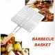 Teissuly Grill Basket Stainless Steel BBQ Grilling Basket Folding Grill Basket with Removable Handle.Grill Basket for Fish Vegetables.Grill Accessories BBQ Accessories Grilling Gifts for Men Dad