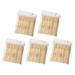 NUOLUX 500 Pcs Bamboo Disposable Fruit Sticks And Cake Forks for Home And Restaurant (Log Color)