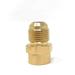 Male Flare X 3/8 Female Flare Brass Reducer Coupling [661-FA0806] To Adapt Application To 3/8 Inch Natural Gas Grill Hose Connect Propane Assembly-3/8 Female Flare Thread X Male Flare