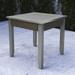 Metal Outdoor Side End Table For Patio Dining Square Dark Grey