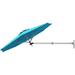8 FT Wall Mounted Patio Umbrella Outdoor Wall Umbrella with Adjustable Pole Tilting Sunshade Umbrella with Wind Vent Ideal for Garden Balcony Yard Turquoise