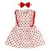 ZHAGHMIN Girl Dresses Size 6 Toddler Girls Sleeveless Valentine S Day Hearts Printed Ruffles Princess Dress Headbands Set 4 Years Old Girl Clothes Girl Sweaters Toddler Bunny Dress Casual Dress Girl