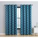 Lattice Print Blackout Grommet Curtain Panels