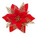 Mosey Artificial Flower Exquisite Realistic Simulation Flower Bright-colored Decorative Christmas Glitter Artificial Flowers for Home