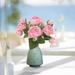 AZZAKVG Office Decor Artificial Flower Hydrangea Craft Rose Peonies Peony Flowers Simulation Wedding Bouquetss Fake Floral Silk Hand Tied Bouquet Pink