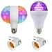 HAOAN E27 Disco Light Bulb Rotating LED Party Bulb Strobe Light for Parties- 6W RGB Multi Crystal Disco Ball Light Strobe Bulb Decor for Birthday Holiday Club Bar Disco Christmas