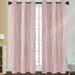 Skearow Thermal Insulated Blackout Curtain Grommet Room Darkening Curtain Floral Printed Window Treatments for Bedroom Living Room Pink 108*137CM