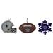 The Memory Company Dallas Cowboys Three-Pack Helmet, Football & Snowflake Ornament Set