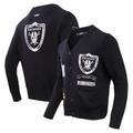 Men's Pro Standard Black Las Vegas Raiders Prep Button-Up Cardigan Sweater