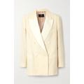 Etro - Double-breasted Cotton And Wool-blend Jacquard Blazer - Ivory