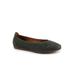 Women's Safi Ballerina Flat by SoftWalk in Dark Green (Size 6 M)