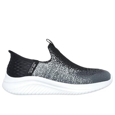 Skechers Boy's Slip-ins: Ultra Flex 3.0 - Brisk-Spec Sneaker | Size 10.5 | Black/Charcoal | Textile | Machine Washable