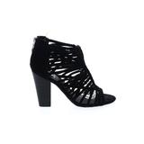 G by GUESS Heels: Black Print Shoes - Women's Size 7 1/2 - Open Toe