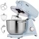 Arebos Retro Stand Mixer 1800W Blue | Mixer with 6L Stainless Steel Mixing Bowl | Silent | Kitchen Mixer with Mixing Hook, Dough Hook, Whisk and Splash Guard | 6 Speeds