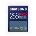 Samsung PRO Ultimate SD-Karte, 256 GB, UHS-I U3, Full HD & 4K UHD, 200 MB/s Lesen, 130 MB/s Schreiben, Speicherkarte für Kamera, PC, Drohne oder Action-Cam, MB-SY256S/WW