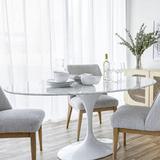 Design Garage Owl Oval 47.5" L x 79" W Dining Table Marble/Granite/Metal in White | 28.5 H x 47.5 W x 79 D in | Wayfair MV-280VMD47
